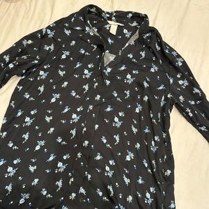 H&M Silky Floral Shirt Size S